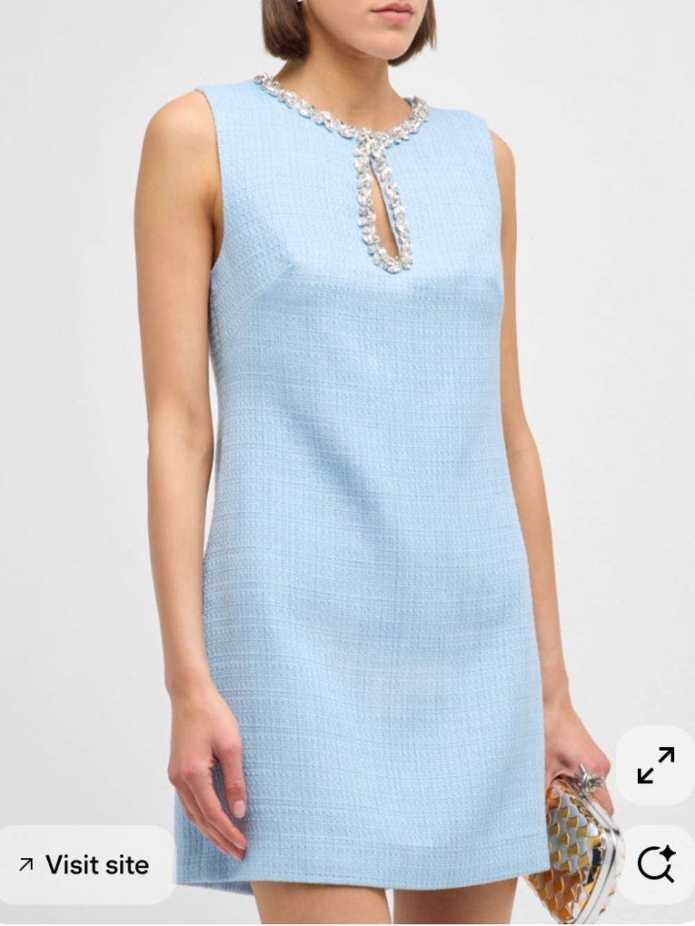 MILLY Eden Boucle Keyhole Sheath Dress